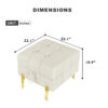 2 inches Anti-scratch Leather Storage Ottoman, Pet Friendly Entryway Bench with Golden Stainless Steel Legs - Image 12