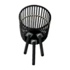 S/3 BAMBOO FOOTED PLANTERS 11/13/15", BLACK - Image 7