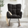 Glider Chair for Living Room Tufted Upholstered Teddy Fabric Rocking Chair with Metal Frame Accent Chair - Image 17