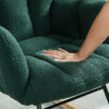 Glider Chair for Living Room Tufted Upholstered Teddy Fabric Rocking Chair with Metal Frame Accent Chair - Image 21