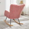 Glider Chair for Living Room Tufted Upholstered Teddy Fabric Rocking Chair with Metal Frame Accent Chair - Image 13