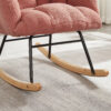 Glider Chair for Living Room Tufted Upholstered Teddy Fabric Rocking Chair with Metal Frame Accent Chair - Image 12