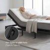 Queen Adjustable Bed Frame with Massage and USB Ports - Image 8