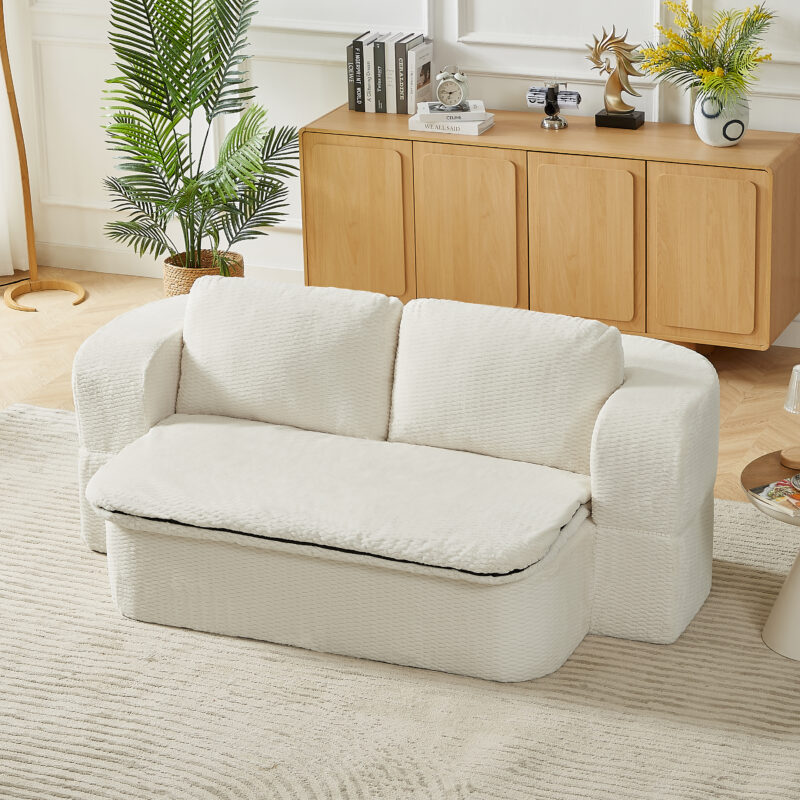 Convertible Sleeper Sofa, Modern Folding Futon Floor Foam Compression Sofa Bed Couch for Living Room Bedroom ApartmentConvertible Sleeper - Image 3