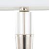 Metal Floor Lamp in Polished Nickel and Clear K9 Crystal with White Linen Shade - Set of 2 - Image 6
