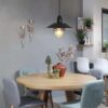 Farmhouse Vintage Pendant Light Black Fixture Pendant Lights with Spring Frame Adjustable Metal Hanging Lamp for Kitchen Island Dining Room Bedroom Living Room Barn Entryy, E26 - Image 8