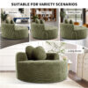 Round Sofa Bed with Memory Foam Sectional Couches for Living Room, Cloud Couch with three pillows - Image 15