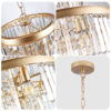 Golden Luxury Crystal Chandelier Modern Chandeliers Lights Fixture Hanging Pendant Light Fixture for Dining Room Bedroom Living Room Dia 23.6 Inch-Gold - Image 7