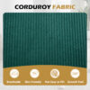67.5''Chaise Lounge Chair 46'' Wide Seat Indoor Corduroy Oversized Sleeper Sofa for Living Room Deep Seat Lounge and Two Soft Pillows Convertible Boneless Sofa Bed, Green,No Assembly Required - Image 33