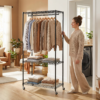 Rolling Clothes Rack, Garment Rack, Heavy Duty Garment Rack, Freestanding Clothes Rack, Closet Organizer and Storage - Image 4