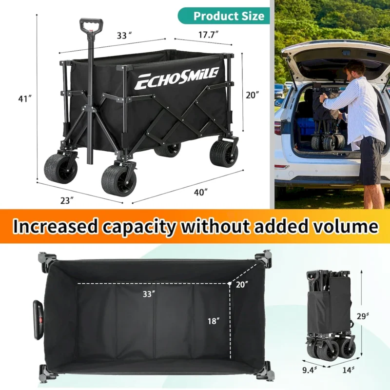Black Taller Campers with Removable Inner Pocket SKU:GCC130BBHQ - Image 2