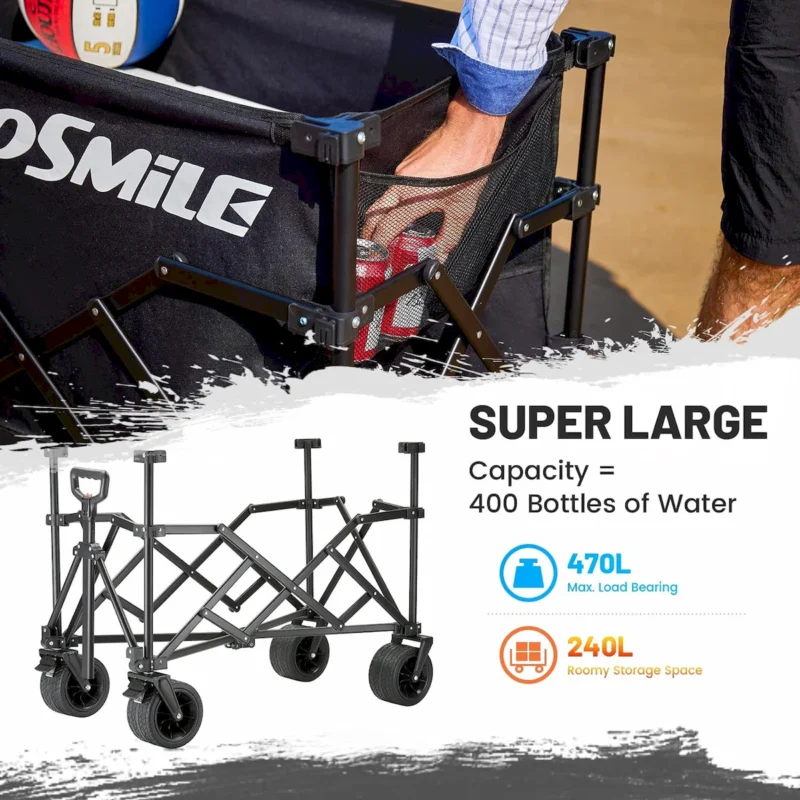 Black Taller Campers with Removable Inner Pocket SKU:GCC130BBHQ - Image 5