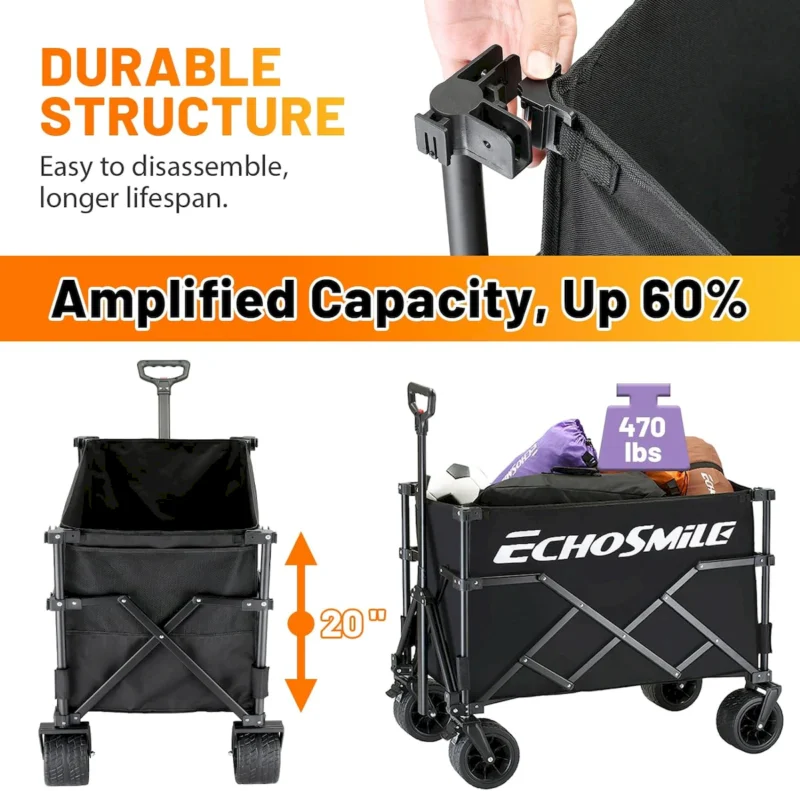 Black Taller Campers with Removable Inner Pocket SKU:GCC130BBHQ - Image 7