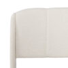 King Boucle Platform Bed with Curved Headboard in Beige - Image 5