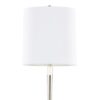 Metal Floor Lamp in Polished Nickel and Clear K9 Crystal with White Linen Shade - Set of 2 - Image 7