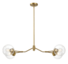 Jewel Four Lights Modern Farmhouse Chandelier Ceiling Hanging Light Fixture For Kitchen Island Dining Room 36"L × 20"W × 7.25"H with Clear Glass - Image 7