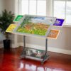 Wooden 1500 Piece Puzzle Table with Drawer, 35"*27.17" Adjustable Puzzle Table, 360° Tilting Puzzle Table with Legs and Wheels, Adjustable Height and Angle, with Protective Cover - Image 15