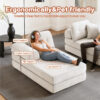 104" Boneless sofa,Sectional Compressed Couch with Chaise, Deep Seat Modular Sectional Sofa Chenille Memory Foam Sofa Boneless Couches for Living Room Bedroom, No Assembly Required - Image 2