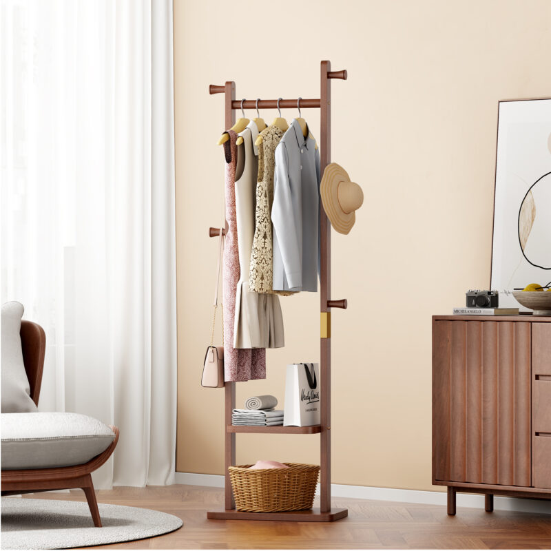 Coat Racks solid wood hanger 23.6* 11*70.8in Solid environmental protection easy to assemble beautiful can be placed in the bedroom/entrance/living room - Image 13