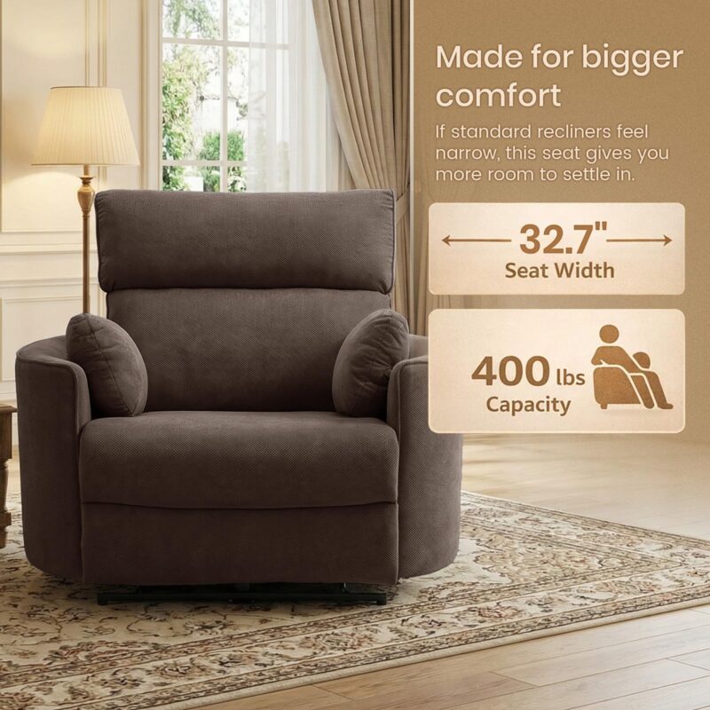 Oversized Power Recliner Chair for Big and Tall with USB in Living Room​ - Image 2