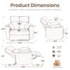 Oversized Power Recliner Chair for Big and Tall with USB in Living Room​ - Image 5