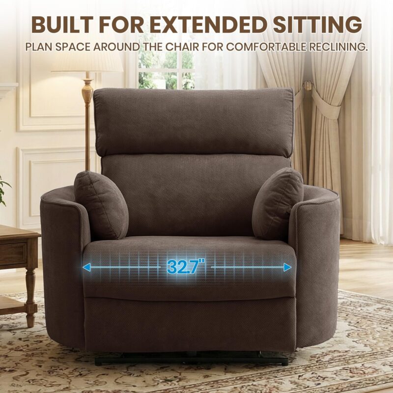 Oversized Power Recliner Chair for Big and Tall with USB in Living Room​ - Image 6