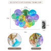 Colorful Glass Bubble Ball Swirled Glass Chandelier 15 Inch 3 Light, Small Pendant Light Fixture for Bedroom Study Restaurant - Image 14