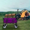 Minimeetall Strap , Collapsible Foldable Wagon Cart with strapping system Beach Wagon , Utility Cart , Utility Wagon Grocery Cart for Camping Shopping Sports Gardeing Fishing Supports 225lbs purple - Image 10