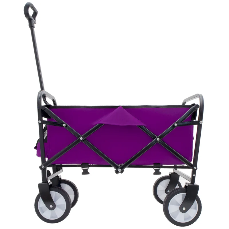 Minimeetall Strap , Collapsible Foldable Wagon Cart with strapping system Beach Wagon , Utility Cart , Utility Wagon Grocery Cart for Camping Shopping Sports Gardeing Fishing Supports 225lbs purple - Image 12