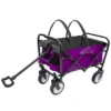 Minimeetall Strap , Collapsible Foldable Wagon Cart with strapping system Beach Wagon , Utility Cart , Utility Wagon Grocery Cart for Camping Shopping Sports Gardeing Fishing Supports 225lbs purple - Image 24
