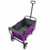 Minimeetall Strap , Collapsible Foldable Wagon Cart with strapping system Beach Wagon , Utility Cart , Utility Wagon Grocery Cart for Camping Shopping Sports Gardeing Fishing Supports 225lbs purple - Image 26