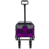 Minimeetall Strap , Collapsible Foldable Wagon Cart with strapping system Beach Wagon , Utility Cart , Utility Wagon Grocery Cart for Camping Shopping Sports Gardeing Fishing Supports 225lbs purple - Image 6