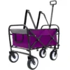 Minimeetall Strap , Collapsible Foldable Wagon Cart with strapping system Beach Wagon , Utility Cart , Utility Wagon Grocery Cart for Camping Shopping Sports Gardeing Fishing Supports 225lbs purple - Image 9