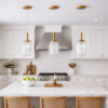 Modern Style Pendant Lamp - Bronze and Clear 110-120V Bedside Lamp Bedroom/Living Room Ceiling Light - Image 2