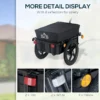Aosom Bicycle Cargo Trailer with Removable Box and Waterproof Cover, Bike Wagon Trailer with Two 16in Wheels - Image 3