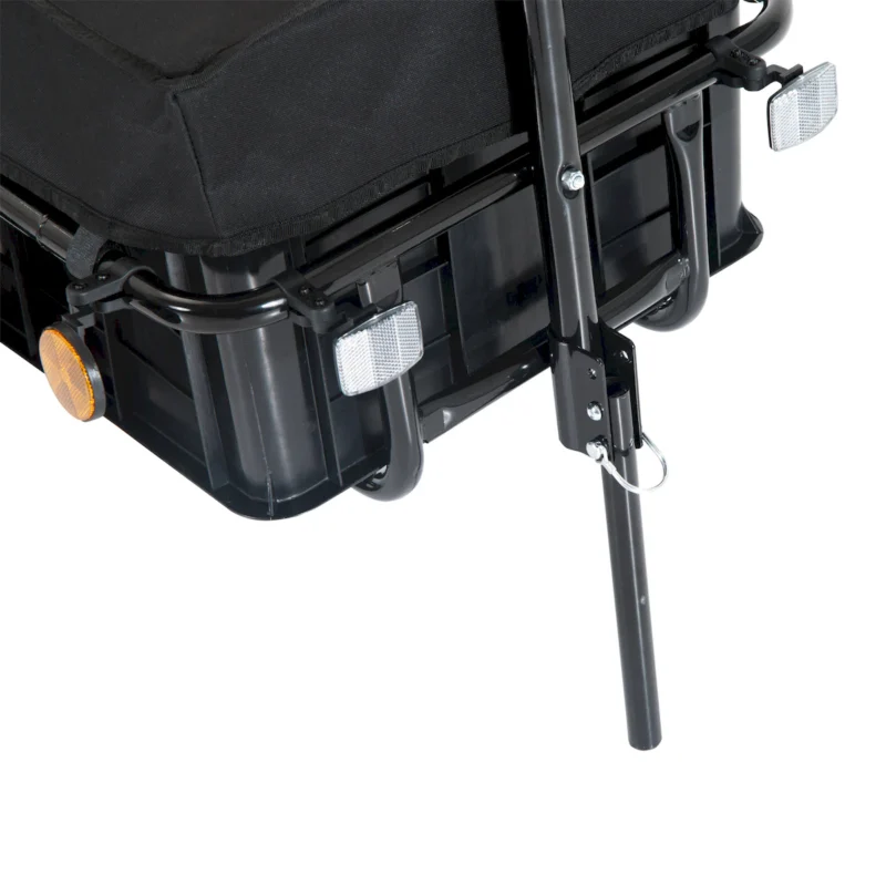 Aosom Bicycle Cargo Trailer with Removable Box and Waterproof Cover, Bike Wagon Trailer with Two 16in Wheels - Image 7