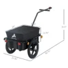 Aosom Bicycle Cargo Trailer with Removable Box and Waterproof Cover, Bike Wagon Trailer with Two 16in Wheels - Image 8