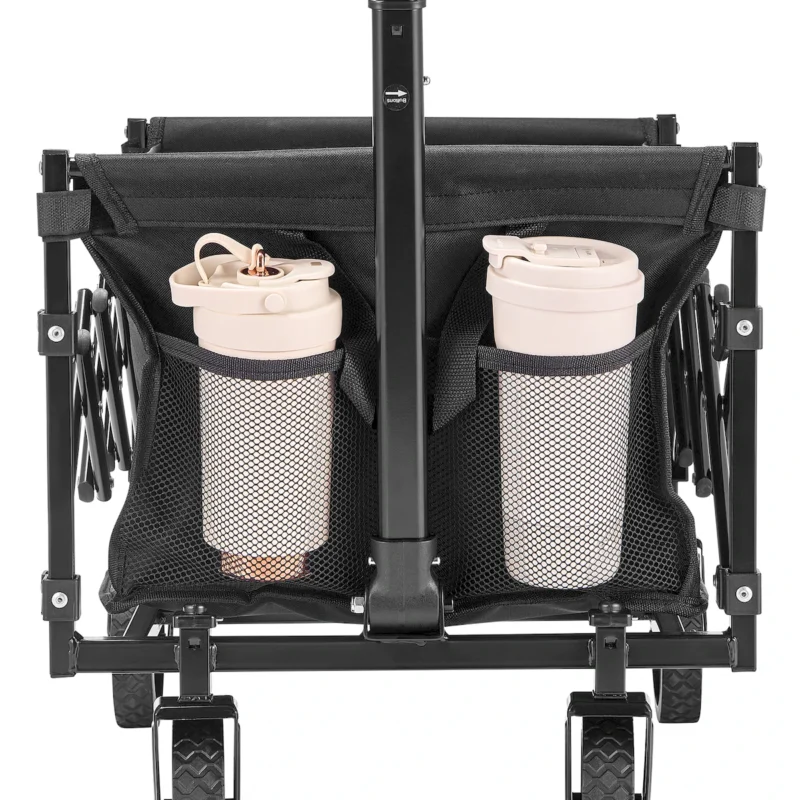 Collapsible Folding Wagon with Wheels, Wagons Carts Foldable with 225lbs Capacity, Lightweight Portable Utility Wagon Cart for Grocery Shopping Sports Camping and Garden - Image 9