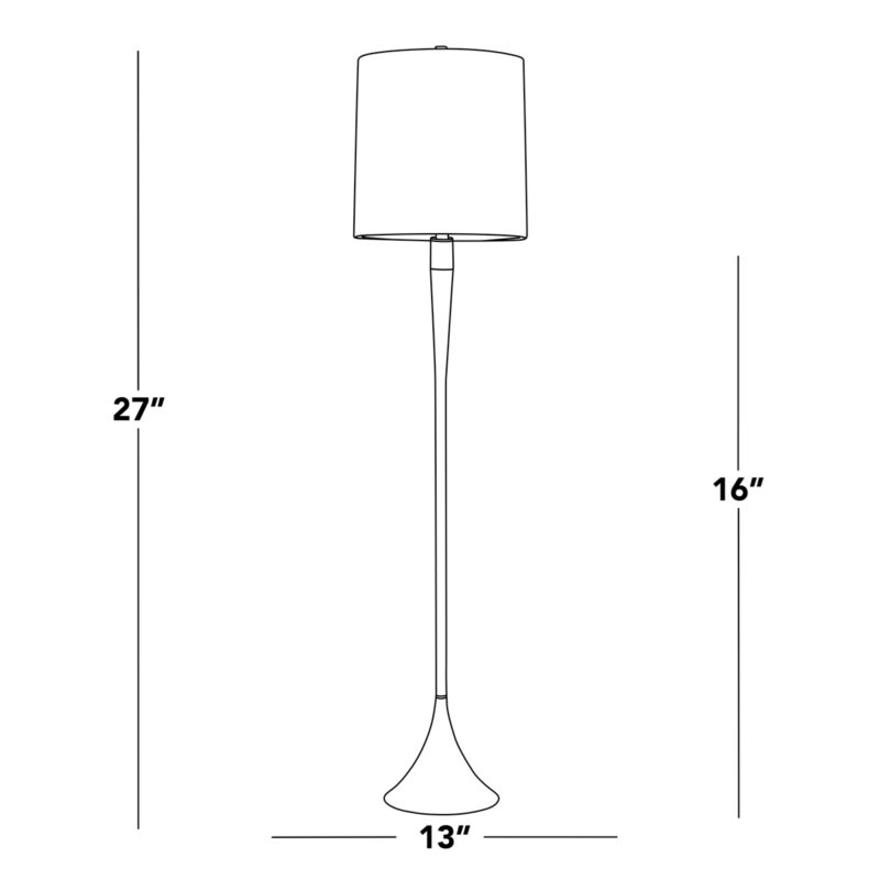 Metal Floor Lamp in Polished Nickel and Clear K9 Crystal with White Linen Shade - Set of 2 - Image 4