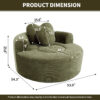 Round Sofa Bed with Memory Foam Sectional Couches for Living Room, Cloud Couch with three pillows - Image 12