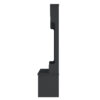 Modern Hallway Hall Tree with Metal Hooks and Storage Space, Multi-Functional Entryway Coat Rack with Shoe Cubbies, Black - Image 5