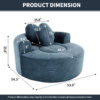 Round Sofa Bed with Memory Foam Sectional Couches for Living Room, Cloud Couch with three pillows - Image 5