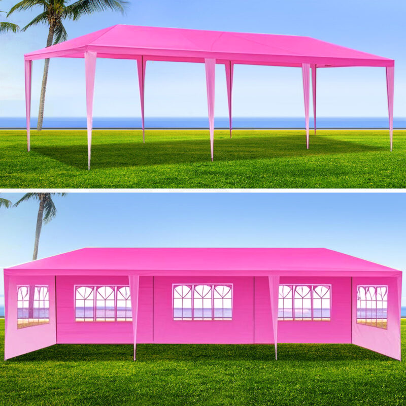 10x30' Wedding Party Canopy Tent Outdoor Gazebo with 8 Removable Sidewalls Black Color - Image 6