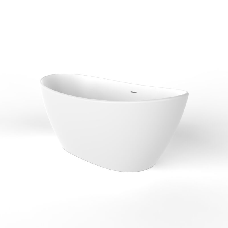 61 inch freestanding solid surface soaking bathtub for bathroom - Image 6