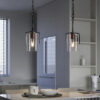 Modern Industrial Pendant Light with Clear Glass Shade, Adjustable Metal Pendant Lighting for Kitchen Island Dining Room Entryway, Easy Clean Glare-Free Home Light Fixture - Image 6