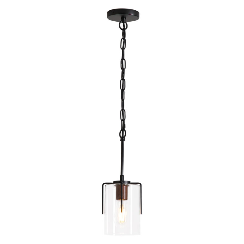 Modern Industrial Pendant Light with Clear Glass Shade, Adjustable Metal Pendant Lighting for Kitchen Island Dining Room Entryway, Easy Clean Glare-Free Home Light Fixture - Image 13