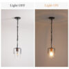 Modern Industrial Pendant Light with Clear Glass Shade, Adjustable Metal Pendant Lighting for Kitchen Island Dining Room Entryway, Easy Clean Glare-Free Home Light Fixture - Image 7