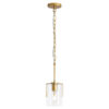 Farmhouse Gold Pendant Light, 1-Light Clear Glass Kitchen Island Light for Dining Table, Adjustable Modern Hanging Ceiling Fixture for Entryway, Hallway, Bedroom - Image 13