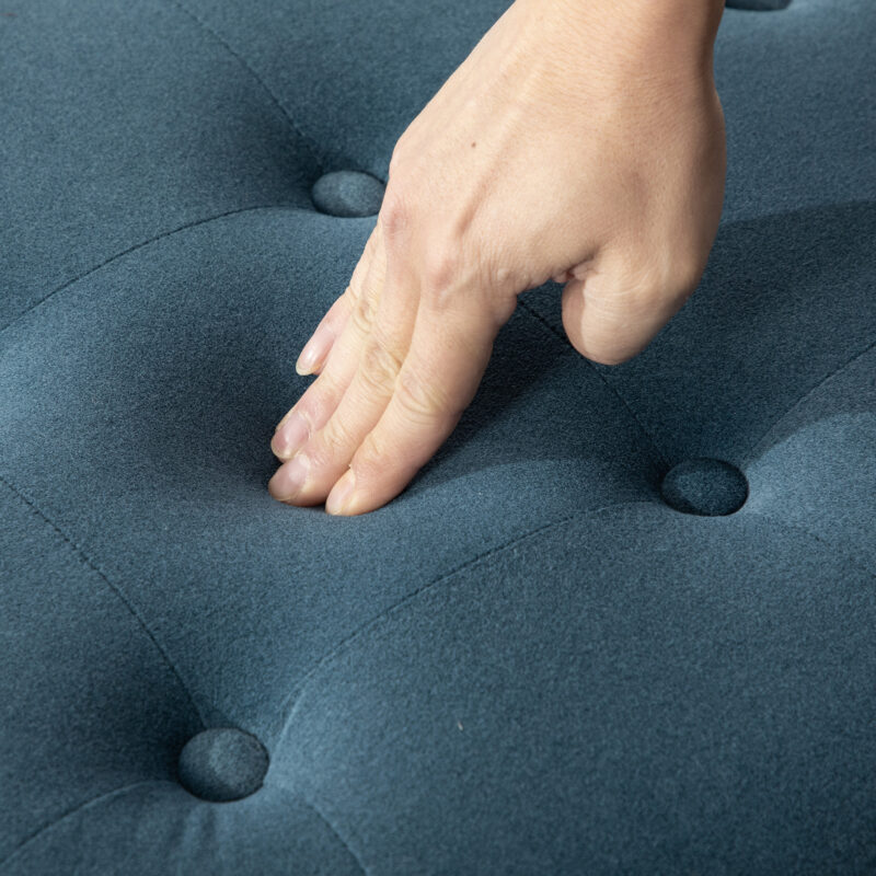 29.33"W Upholstered Round Ottoman With Reversible Lid, Fleece Fabric Storage Stool, Hand-pulled buckle decoration Design Footstool for Living room, Bedroom and Office - Image 22