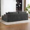 86.61" Wide Extra-large Double-seater Sofa, Chenille Upholstered, With Two Armrest Pillows And Two Backrest Pillows, Suitable For Bedrooms, Living Rooms, Apartment,And Window Seating - Image 15